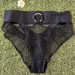 Honey Birdette Black Mesh High-Waist Panties